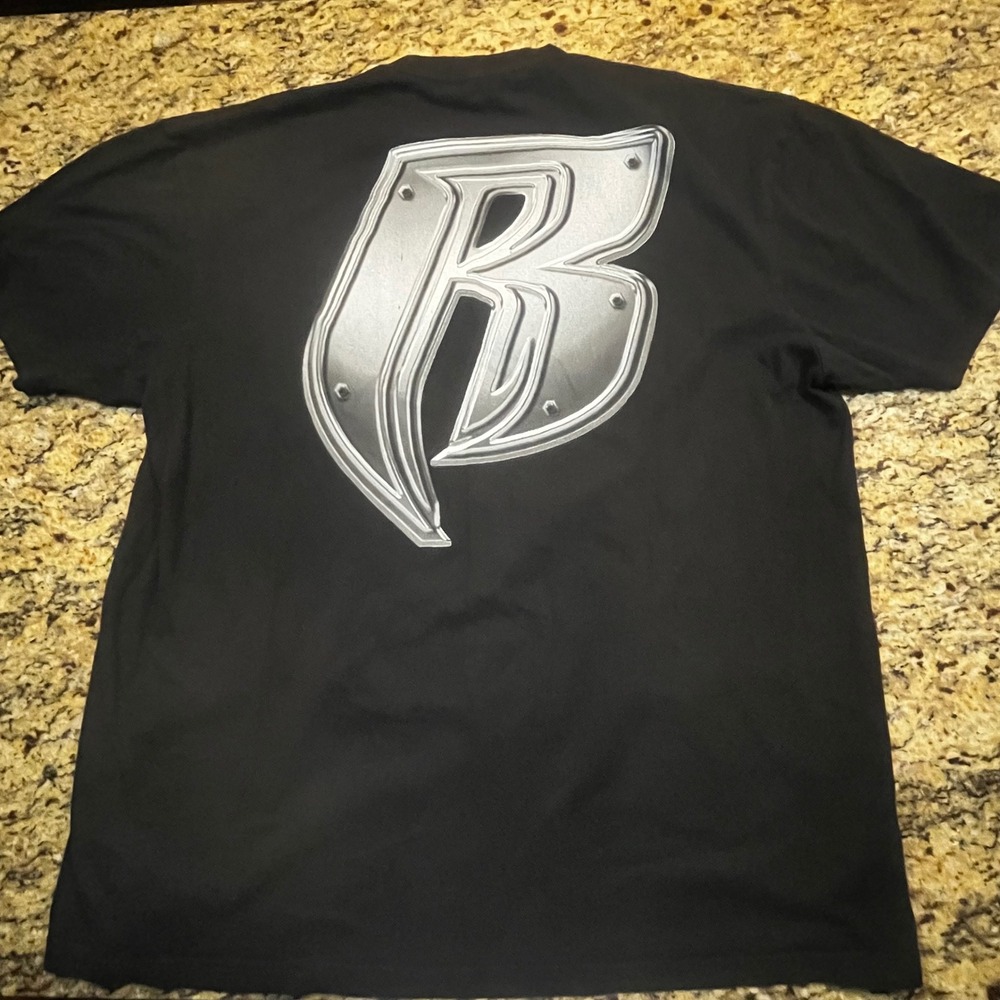 Ruff Ryders Mens T-Shirt 3XL Black Graphic Logo Hip Hop Streetwear Made in USA